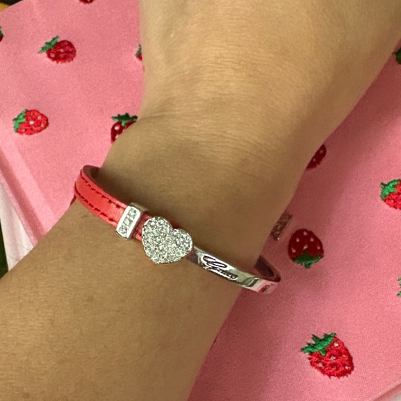 Guess Red and Silver Heart Bracelet - Picture 1 of 8